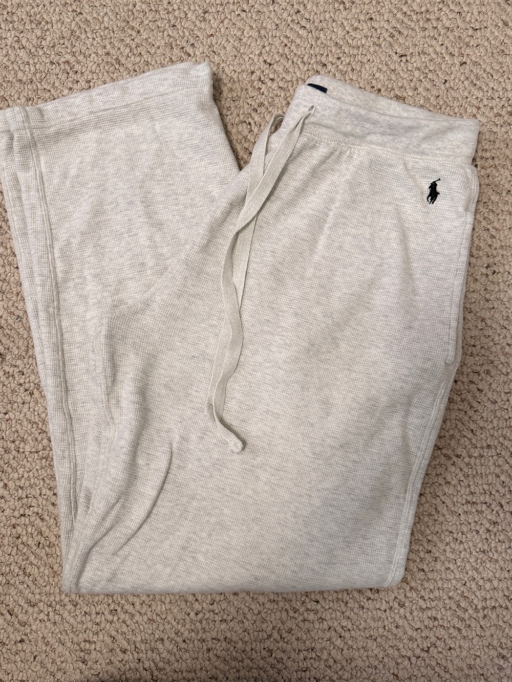 Polo Ralph Lauren Thermal Lounge Pants light gray Drawstring Size M Men’s